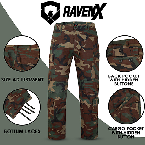 Raven X ClassicOps Mens Vintage Cargo Pants