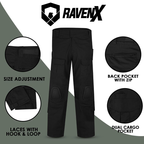 RavenX RipstopOps Tactical Knee Pad Pants