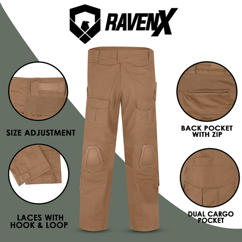 Raven X RipstopOps Tactical Knee Pad Pants
