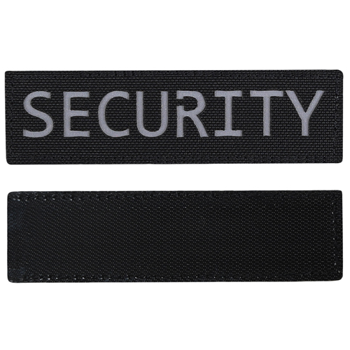 Security Laser Cut Patch Black/Reflective-L