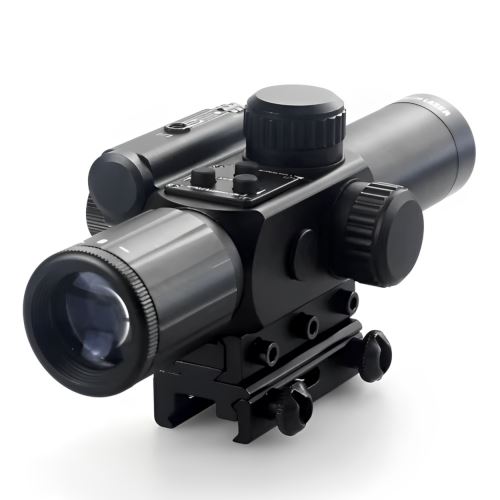 4X Red Laser Sight with 24 Mil-Dot Reticle - 25mm Objective