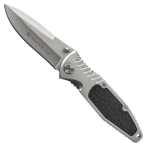 Smith & Wesson SW-CH0015 Linerlock Drop Point Blade with Insertable Aluminum Handle with Pocket Clip