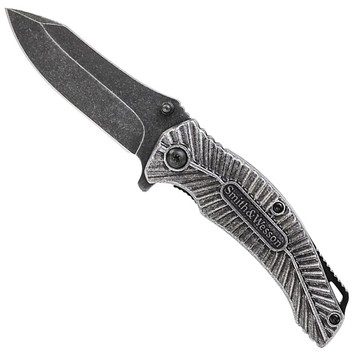 Smith & Wesson Liner Lock Aluminum Handle Folding Knife