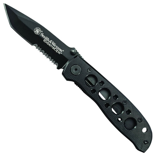 Smith & Wesson Extreme Ops Knife - Half Serrated Edge