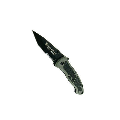 Med Special Ops MAGIC Assist Open Alum Grn Handle w/Blk Tanto Bld
