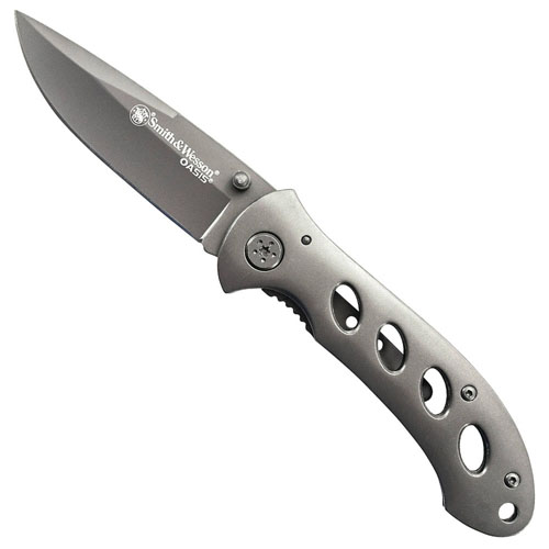 Smith & Wesson Oasis Folding Knife - Titanium Handle
