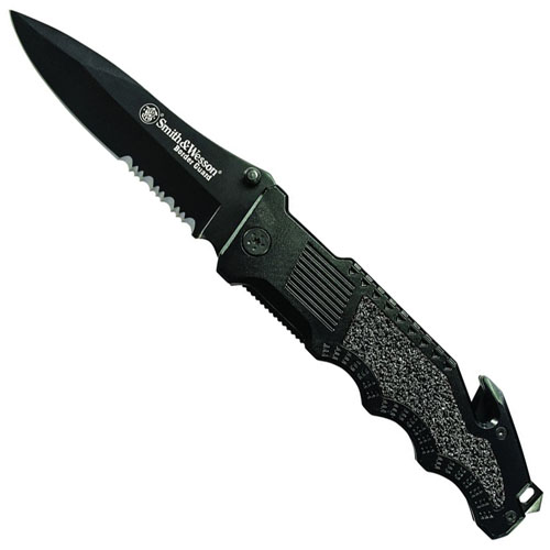 Smith & Wesson Border Guard Knife - Half Serrated Edge
