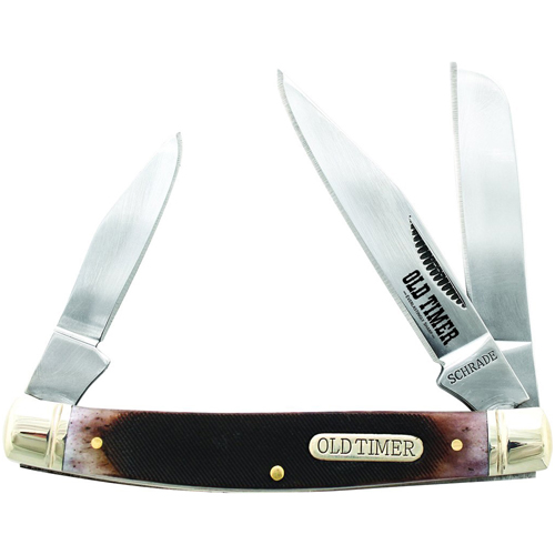 Schrade Old Timer 34OTB Genuine Bone Middleman Folding Knife