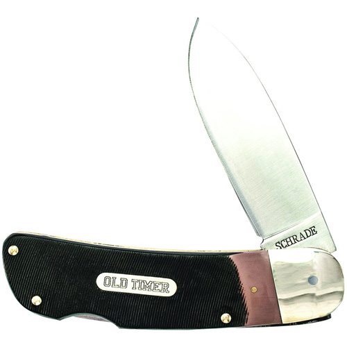 Schrade Big Timer folding lockback With leather sheath