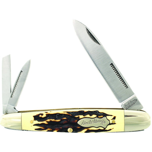 Schrade Uncle Henry Cigar Whittler 4 Inches 3 Blade Folder