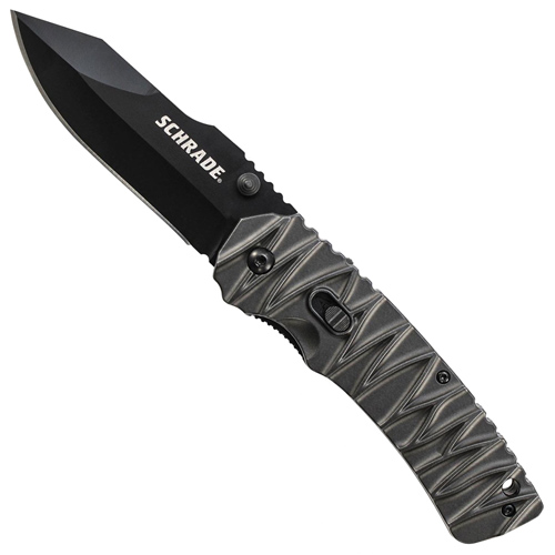 Schrade MAGIC Dual Action Assisted Opening 3.47 Inch Black Drop Point Folding Knife