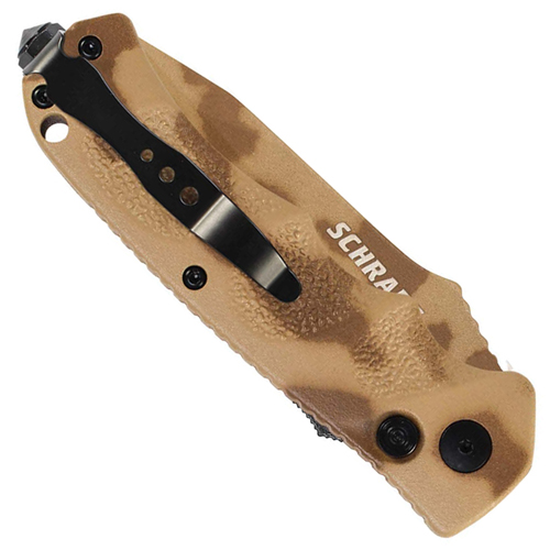 Schrade SC60D Desert Camo Aluminum Handle Folding Knife