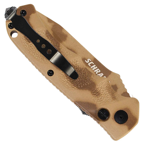 Schrade SC60D Desert Camo Aluminum Handle Folding Knife