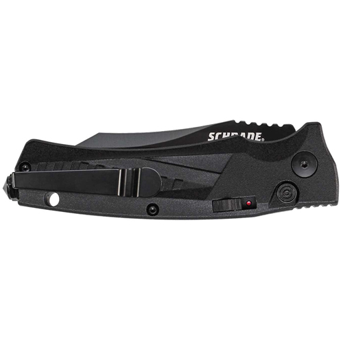 Schrade Push Button Lock Half Serrated Edge Folding Blade Knife