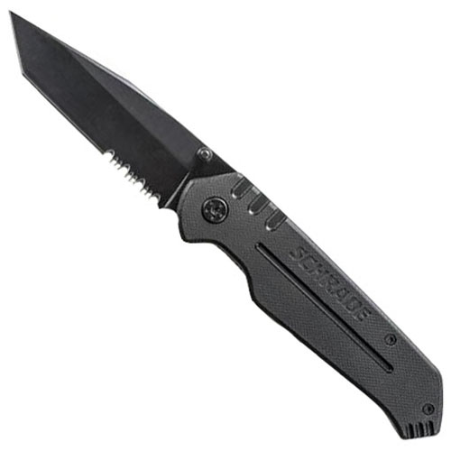 Schrade G10 Folder with 40 Serrated Tanto Blade