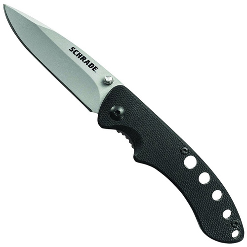 Schrade G10 Folder Holes In Handle 9Cr14Mov Steel