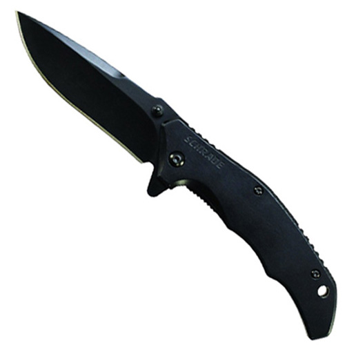 Schrade Black Oxide Coated 9Cr18mov Drop Point Blade