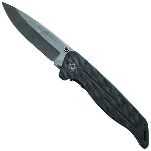 Schrade Ceramic Blade G10 Handle Liner Lock Dual Thumb Studs.