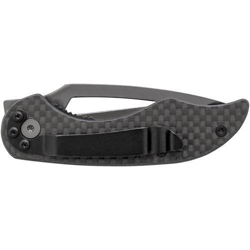 Schrade Small Ceramic Blade Carbon Fiber Handle Liner Lock Thumb Stud.