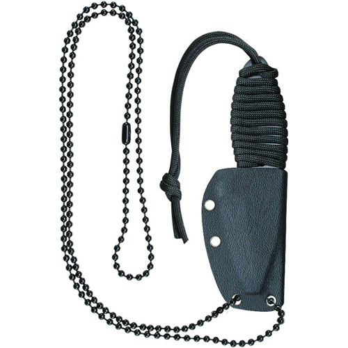 Schrade Small Neck Knife 8Cr13mov Steel Paracord Wrapped Handle