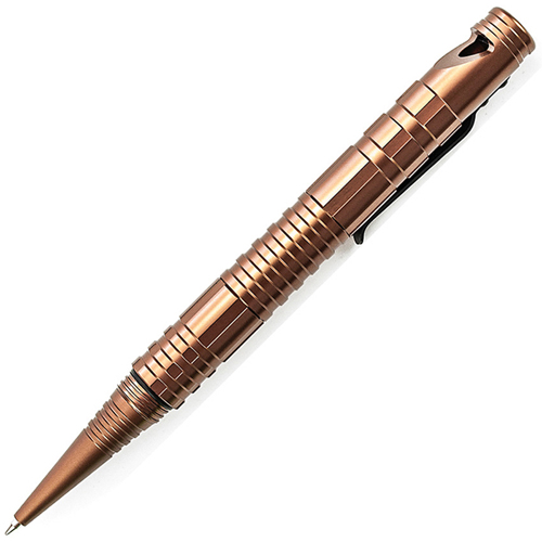 Schrade Survival Tactical Pen W/ Ferro Rod & Survival Whistle Brown