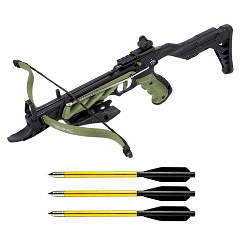 Self-Cocking Pistol Crossbow