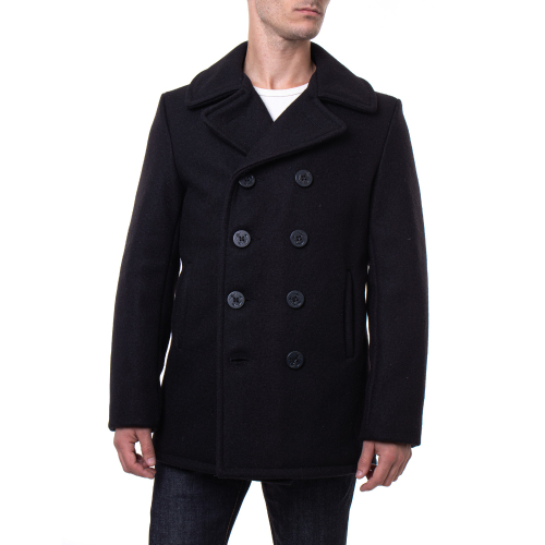 Schott NYC Melton Wool Pea Coat 32 oz