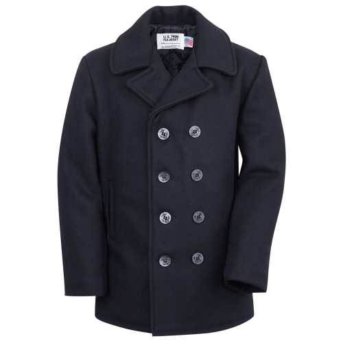 Schott NYC Melton Wool Pea Coat 32 oz