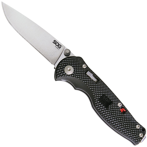 Satin Straight Edge Flash I Knife