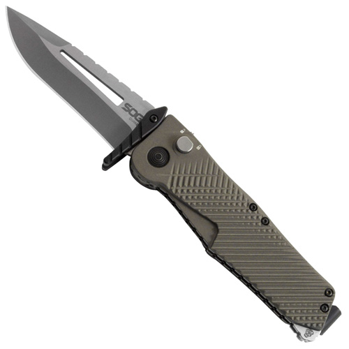 Quake Anodized Aluminum Handle Folding Knife