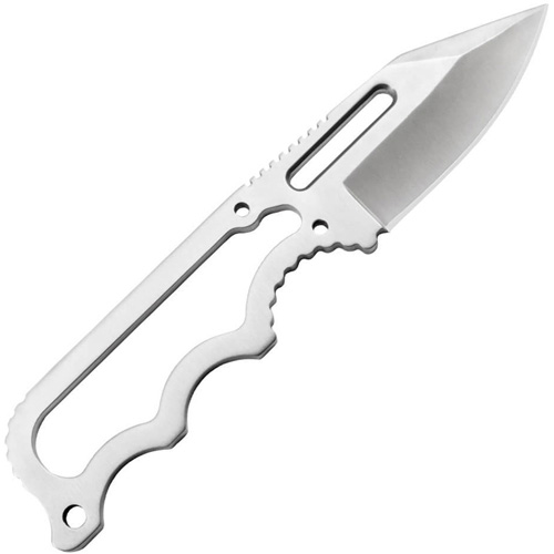 Instinct Silver Stainless Steel Handle Fixed Blade Knife