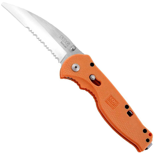 Orange Handle Flash Rescue Knife