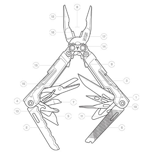 SOG PowerPint Stainless Steel Mini Multi-Tool