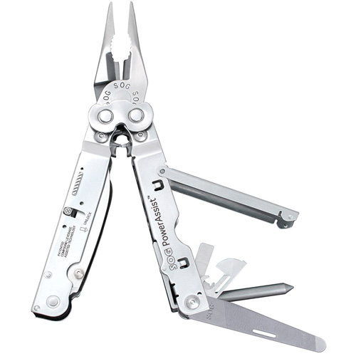 SOG PowerAssist EOD with Leather Sheath