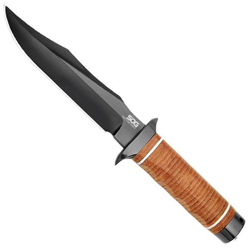 Super SOG Bowie Knife w/ Leather Sheath