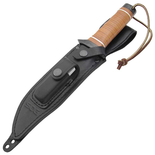 Super SOG Bowie Knife w/ Leather Sheath