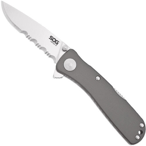 Sog Twitch Folding Knife - Half Serrated Edge