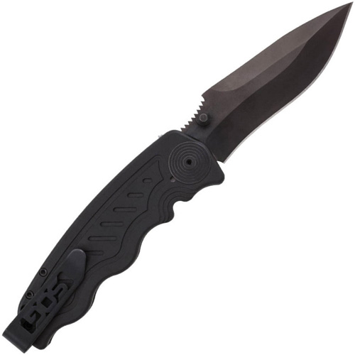 Zoom Mini AUS-8 Steel Drop Point Folding Blade Knife