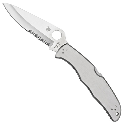 Spyderco Endura 4 Stainless Steel Satin Handle Folding Knife