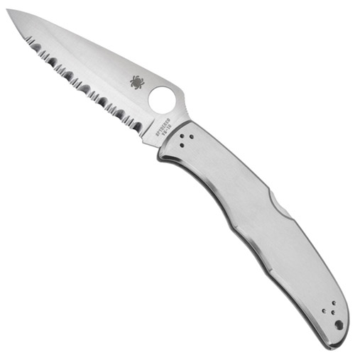 Spyderco Endura 4 Stainless Steel Satin Handle Folding Knife