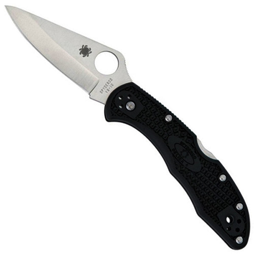 Spyderco Delica 4 Black FRN Handle Folding Blade Knife