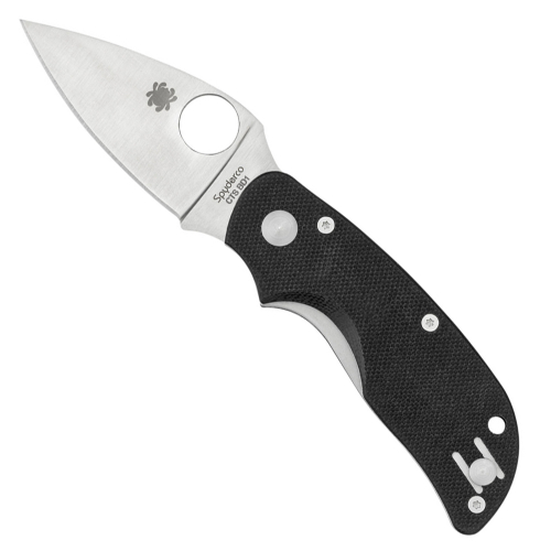Cat C129G Plain Edge Folding Knife - Black