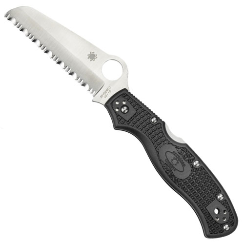 Rescue 3 Serrated Edge Folding Knife - Black