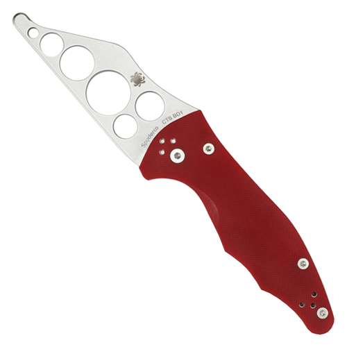 Spyderco Yojimbo 2 Red G-10 Handle Training Knife