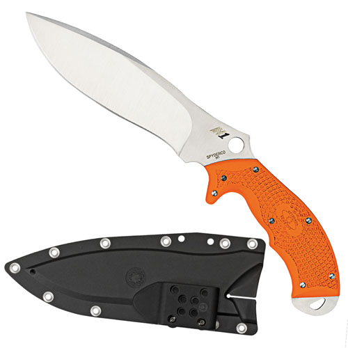 Spyderco Rock Salt Fixed Knife With Satin Plain Blade