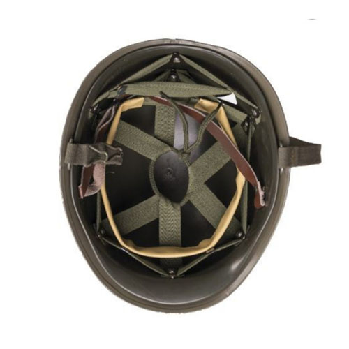 Surplus Austrian Od M1 Steel Helmet W/Liner Like New