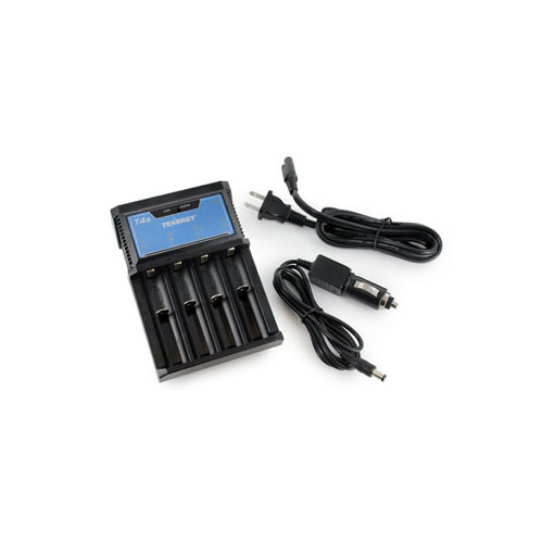 Tenergy T4 Intelligent 4-Bay Universal Charger W/Car Charger