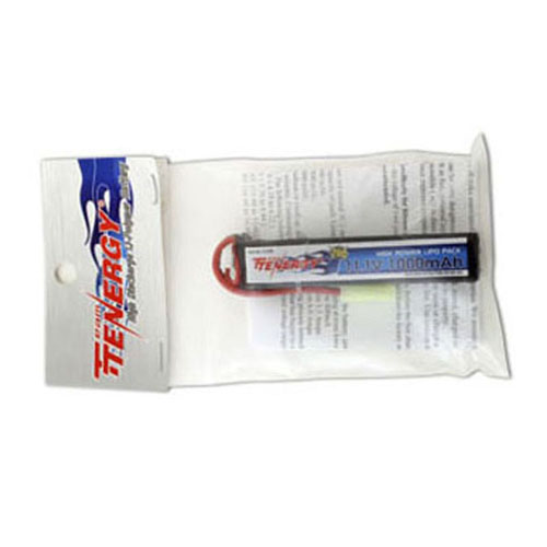 Li-Po 11.1v 1000mAh 20C Stick Style Buffer Tube Size Battery