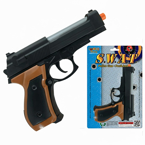 Toyland 6'' Pellet Gun Brown Handle w/ Orange Tip