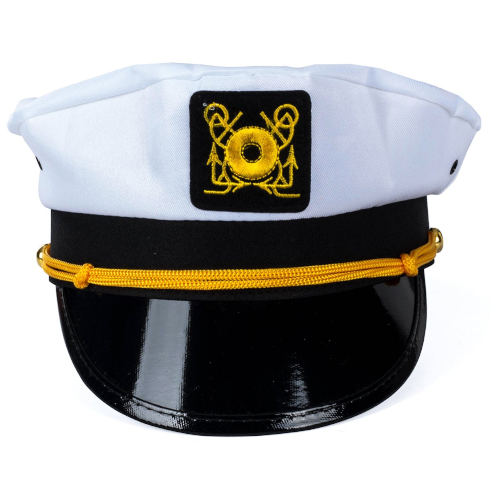 Yacht Captain Skipper Navy Sailor Boat Cap Hat Costume
